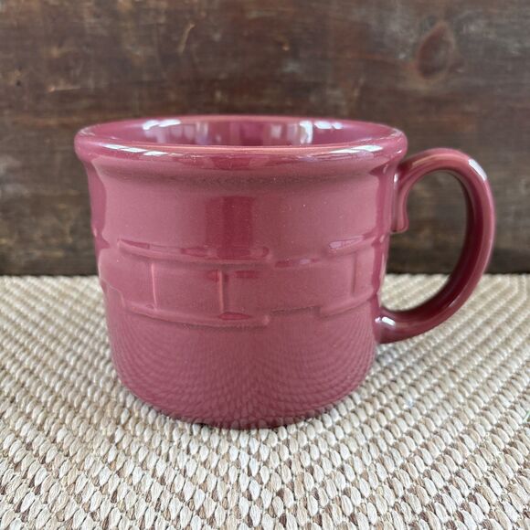Longaberger Pottery Woven Traditions Paprika 1 Pint Crock Soup Mug - Picture 1 of 6